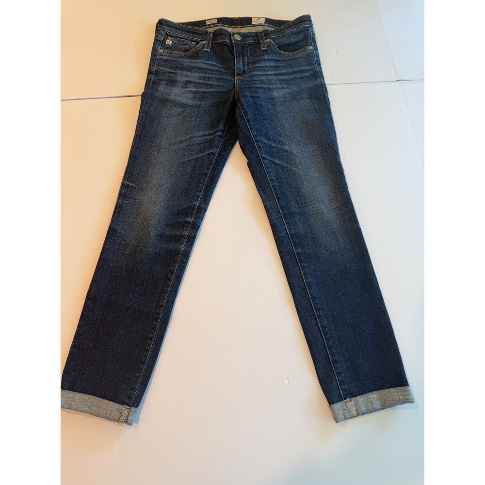 AG Adriano Goldschmied Stilt Roll-Up Cigarette Jeans Dark Wash Size 28R USA Made